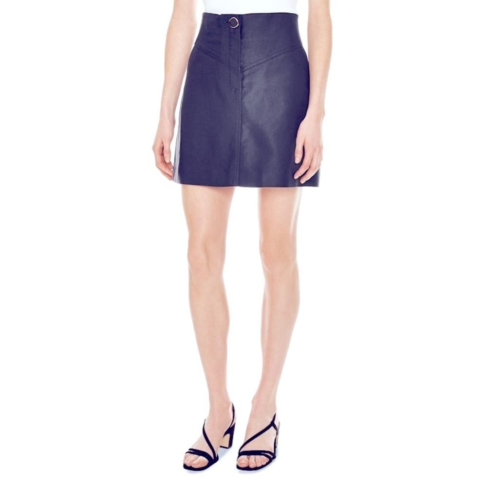 SANDRO GISEL A-LINE MINI SKIRT Sz1 Small Navy